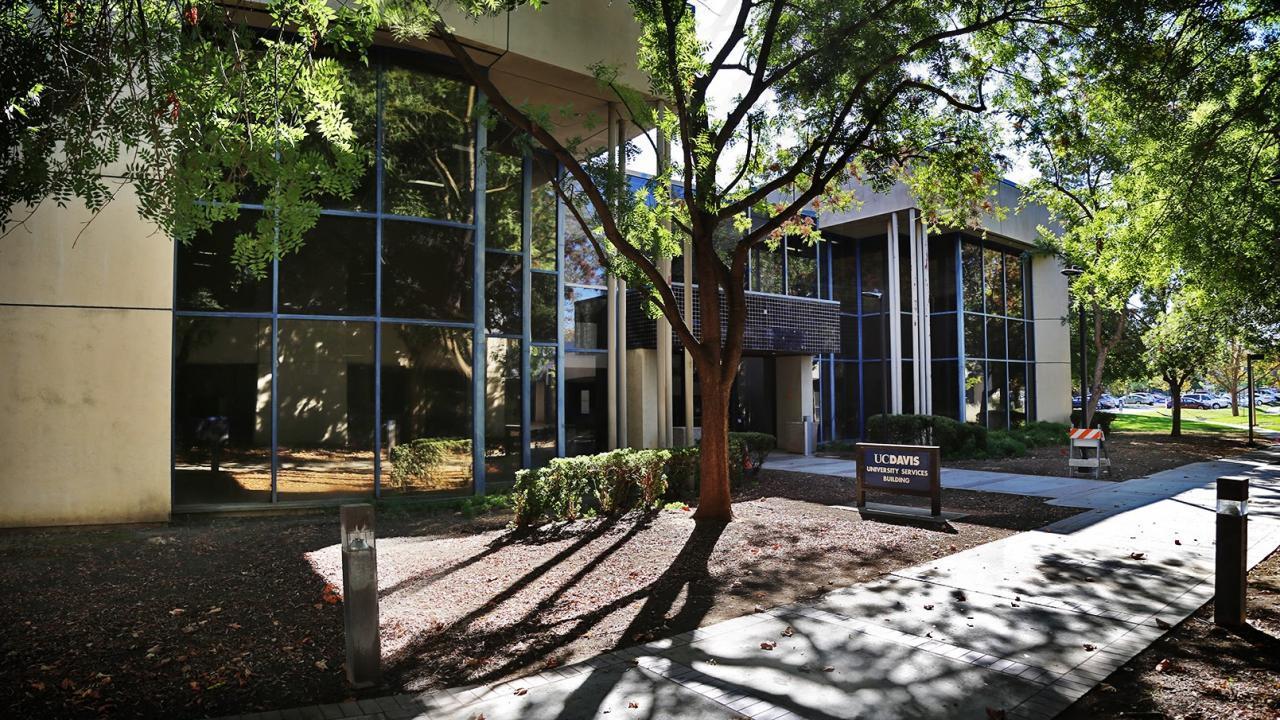 Image of UC Davis University Services builidng.