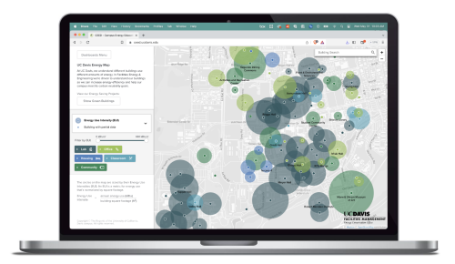 A screenshot of the Campus Energy Education Dashboad.